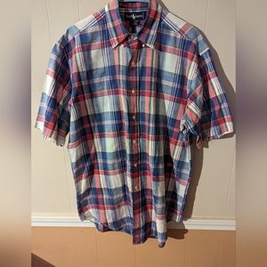 Ralph Lauren Blue Label Blue Medium Plaid Men's Button Down